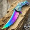 Rainbow Dragon Pocket Knife 2 Rainbow Dragon Pocket Knife -BLADE ADDICT Sales bladeaddictknives pocket knives rainbow dragon pocket knife 323918200859