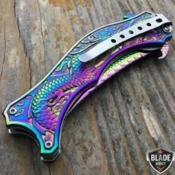 Rainbow Dragon Pocket Knife -BLADE ADDICT Sales bladeaddictknives pocket knives rainbow dragon pocket knife 323918430235
