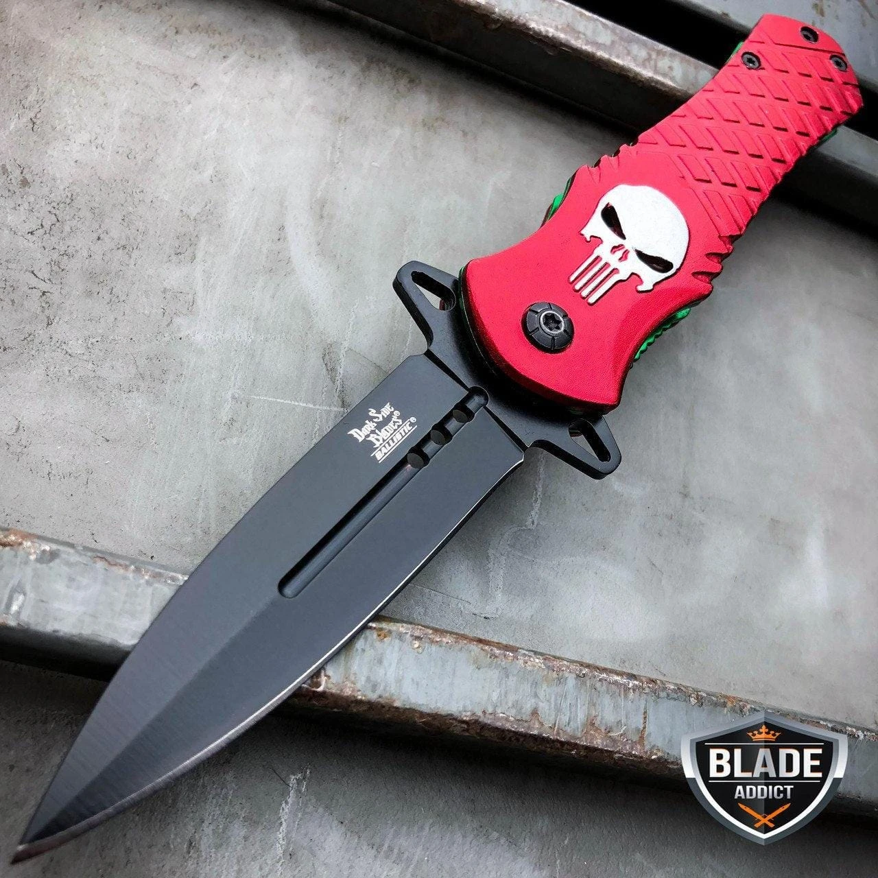 DARK SIDE BLADES Skull Punisher Tactical Spring Assisted Pocket Knife 7 DARK SIDE BLADES Skull Punisher Tactical Spring Assisted Pocket Knife - Image 5