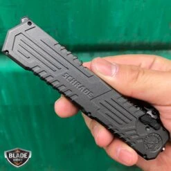 Schrade OTF Assisted Opening Viper Bead Blasted Pocket Knife -BLADE ADDICT Sales bladeaddictknives pocket knives schrade otf assisted opening viper bead blasted pocket knife 2517750186072