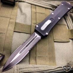 Dual Action Reaper OTF Pocket Knife -BLADE ADDICT Sales bladeaddictknives pocket knives serrated dual action reaper otf pocket knife 7145199763544