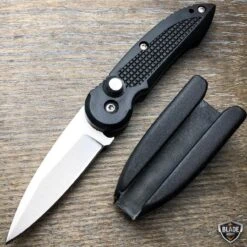 Everyday Carry Mini Covert Auto Black Pocket Knife -BLADE ADDICT Sales bladeaddictknives pocket knives silver everyday carry mini covert auto black pocket knife 12109182730328