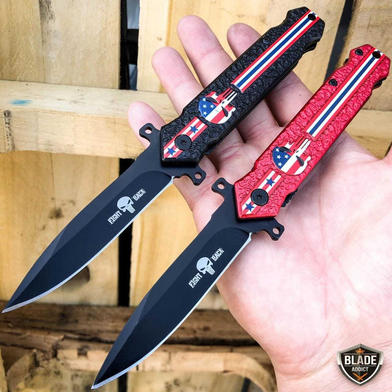 Skull Punisher American FLAG Folding Open Spring Assisted Pocket Knife 3 Skull Punisher American FLAG Folding Open Spring Assisted Pocket Knife