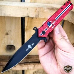 Skull Punisher American FLAG Folding Open Spring Assisted Pocket Knife 15 Skull Punisher American FLAG Folding Open Spring Assisted Pocket Knife -BLADE ADDICT Sales bladeaddictknives pocket knives skull punisher american flag folding open spring assisted pocket knife 12787262128216
