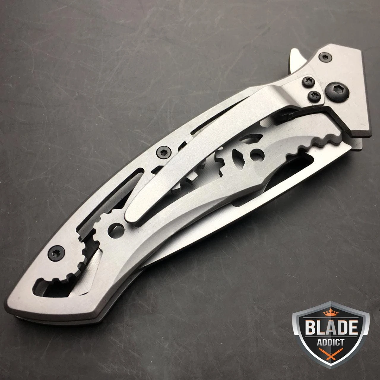 STEAMPUNK STYLE Pocket Folding Knife Survival Hunting EDC Razor Blade 7 STEAMPUNK STYLE Pocket Folding Knife Survival Hunting EDC Razor Blade - Image 5