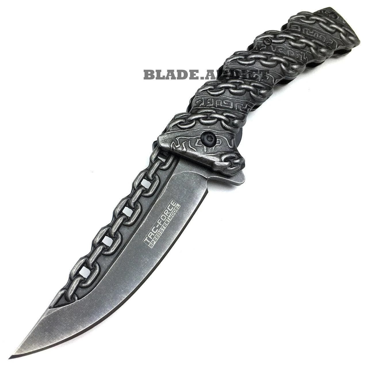 TAC-FORCE CHAIN Spring Assisted Open Folding Pocket Knife Combat New 4 TAC-FORCE CHAIN Spring Assisted Open Folding Pocket Knife Combat New - Image 2