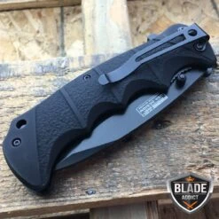 TAC FORCE Spring Assisted Opening BLACK TACTICAL Pocket Knife Folding -BLADE ADDICT Sales bladeaddictknives pocket knives tac force spring assisted opening black tactical pocket knife folding 322686681115