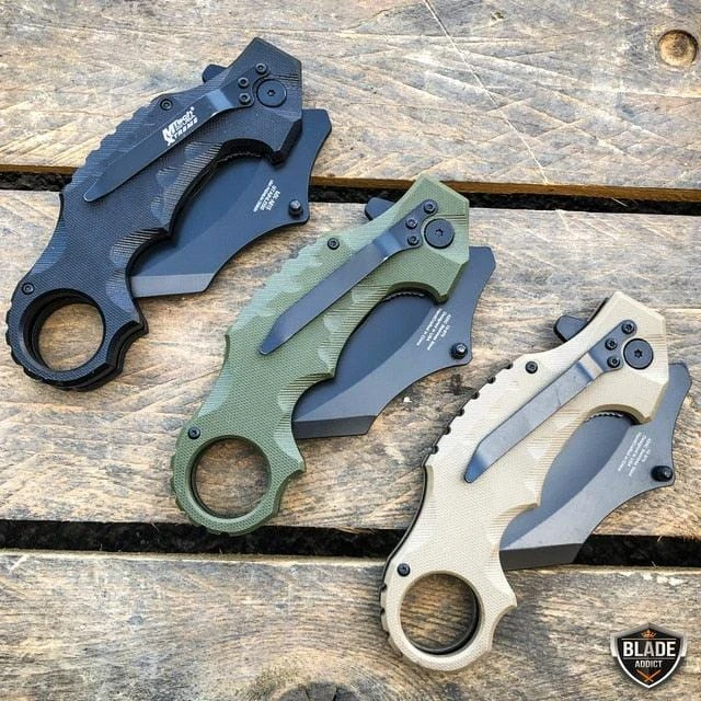 TACTICAL Spring Assisted Open G10 KARAMBIT Claw Folding Pocket Knife 6 TACTICAL Spring Assisted Open G10 KARAMBIT Claw Folding Pocket Knife - Image 4