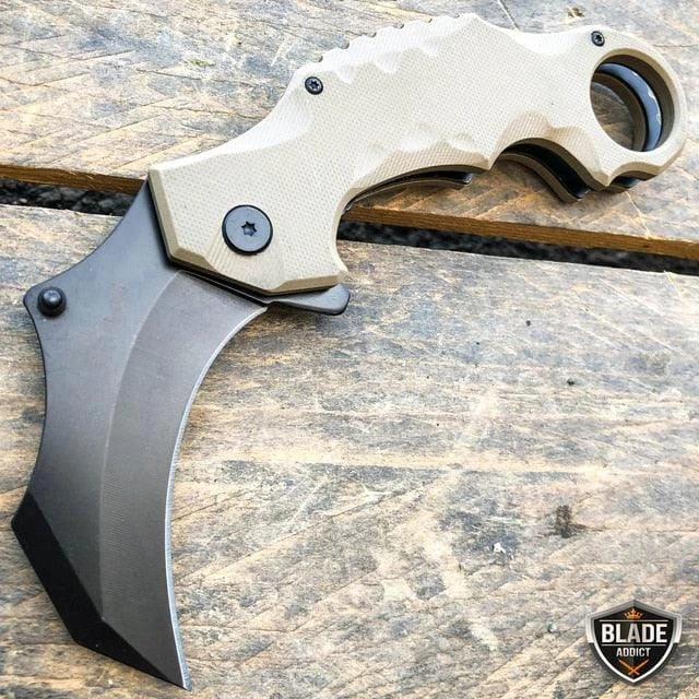 TACTICAL Spring Assisted Open G10 KARAMBIT Claw Folding Pocket Knife 10 TACTICAL Spring Assisted Open G10 KARAMBIT Claw Folding Pocket Knife - Image 8