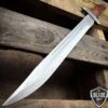 18" FULL TANG MACHETE HUNTING KNIFE SWORD WOOD HANDLE W/ SHEATH