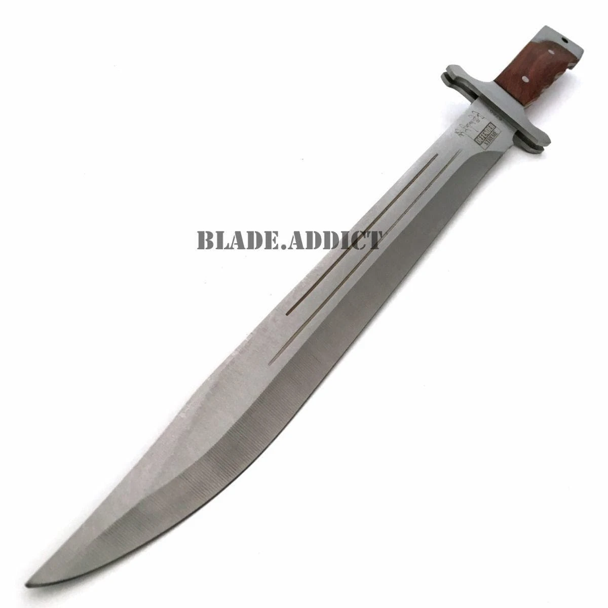 18" FULL TANG MACHETE HUNTING KNIFE SWORD WOOD HANDLE W/ SHEATH 3 18" FULL TANG MACHETE HUNTING KNIFE SWORD WOOD HANDLE W/ SHEATH - Image 2