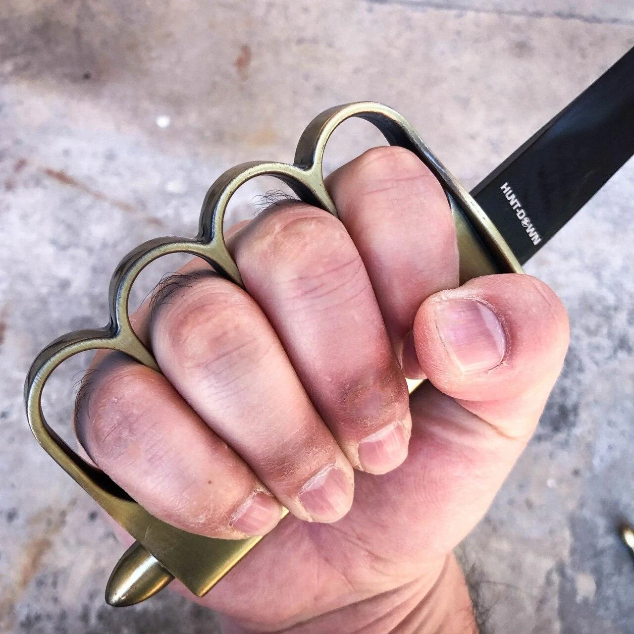 18" US 1918 Military Brass Short Sword Trench Knife W/ Sheath 7 18" US 1918 Military Brass Short Sword Trench Knife W/ Sheath - Image 5