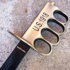 18" US 1918 Military Brass Short Sword Trench Knife W/ Sheath 14 18" US 1918 Military Brass Short Sword Trench Knife W/ Sheath -BLADE ADDICT Sales bladeaddictknives sword 18 us 1918 military brass short sword trench knife w sheath 15249551655000