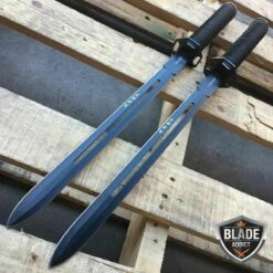 BLADE ADDICT Sales -BLADE ADDICT Sales bladeaddictknives sword 2 pc 23 hunting ninja machete knife full tang survival swords 22814012375239