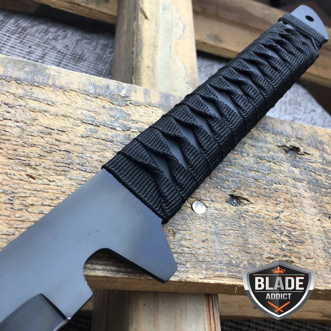 2 PC 27" FULL TANG NINJA SWORDS ZOMBIE TACTICAL SURVIVAL KNIFE 6 2 PC 27" FULL TANG NINJA SWORDS ZOMBIE TACTICAL SURVIVAL KNIFE - Image 4