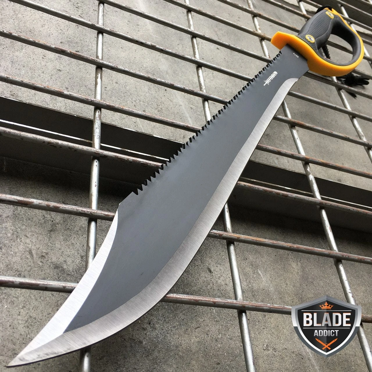 24" HUNTING Sawback Military FULL TANG MACHETE Blade Knife 4 24" HUNTING Sawback Military FULL TANG MACHETE Blade Knife - Image 2