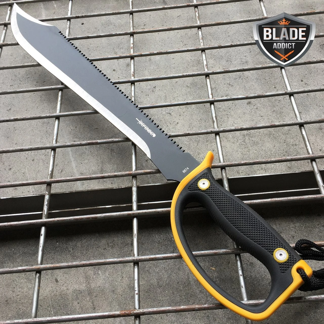 24" HUNTING Sawback Military FULL TANG MACHETE Blade Knife 5 24" HUNTING Sawback Military FULL TANG MACHETE Blade Knife - Image 3