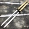 25" NINJA SAMURAI Dual Blade TWIN SWORDS Combat COSPLAY GOLD New -BLADE ADDICT Sales bladeaddictknives sword 25 ninja samurai dual blade twin swords combat cosplay gold new 3905080197208