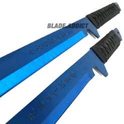 27" & 18" NINJA BLUE SWORD SET Samurai Machete COMBAT FANTASY KNIFE 8 27" & 18" NINJA BLUE SWORD SET Samurai Machete COMBAT FANTASY KNIFE -BLADE ADDICT Sales bladeaddictknives sword 27 18 ninja blue sword set samurai machete combat fantasy knife 399508832283