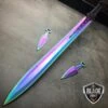 27" Real Ninja Sword Machete Throwing Knife Full Tang RAINBOW Katana 2 27" Real Ninja Sword Machete Throwing Knife Full Tang RAINBOW Katana -BLADE ADDICT Sales bladeaddictknives sword 27 real ninja sword machete throwing knife full tang rainbow katana 381681696795