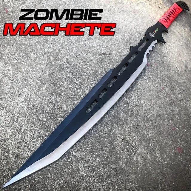 28" ZOMBIE NINJA SWORD MACHETE TACTICAL COMBAT WARRIOR SAMURAI 3 28" ZOMBIE NINJA SWORD MACHETE TACTICAL COMBAT WARRIOR SAMURAI