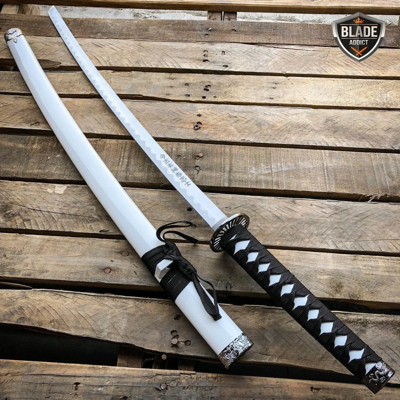 40" White Dragon SAMURAI NINJA Bushido QUALITY KATANA Japanese Sword 3 40" White Dragon SAMURAI NINJA Bushido QUALITY KATANA Japanese Sword
