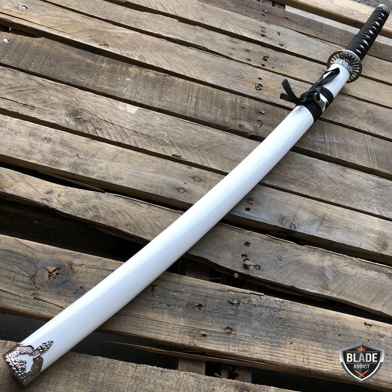 40" White Dragon SAMURAI NINJA Bushido QUALITY KATANA Japanese Sword 6 40" White Dragon SAMURAI NINJA Bushido QUALITY KATANA Japanese Sword - Image 4