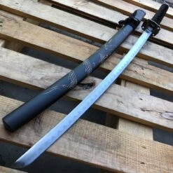 Real Japanese Samurai Sword KATANA High Carbon Steel Ninja Blade 14 Real Japanese Samurai Sword KATANA High Carbon Steel Ninja Blade -BLADE ADDICT Sales bladeaddictknives sword black real japanese samurai sword katana high carbon steel ninja blade 3903403163736