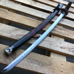 Real Japanese Samurai Sword KATANA High Carbon Steel Ninja Blade 15 Real Japanese Samurai Sword KATANA High Carbon Steel Ninja Blade -BLADE ADDICT Sales bladeaddictknives sword black w red real japanese samurai sword katana high carbon steel ninja blade 3903404605528