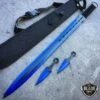 BLUE NINJA SWORD Full Tang Tactical Blade Katana 2PCS Throwing Knife 1 BLUE NINJA SWORD Full Tang Tactical Blade Katana 2PCS Throwing Knife -BLADE ADDICT Sales bladeaddictknives sword blue ninja sword full tang tactical blade katana 2pcs throwing knife 381498720283