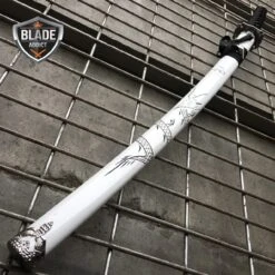 Japanese Samurai Sword KATANA High Carbon Steel Ninja Blade WHITE Dragon Tang -BLADE ADDICT Sales bladeaddictknives sword japanese samurai sword katana high carbon steel ninja blade white dragon tang 381580673051