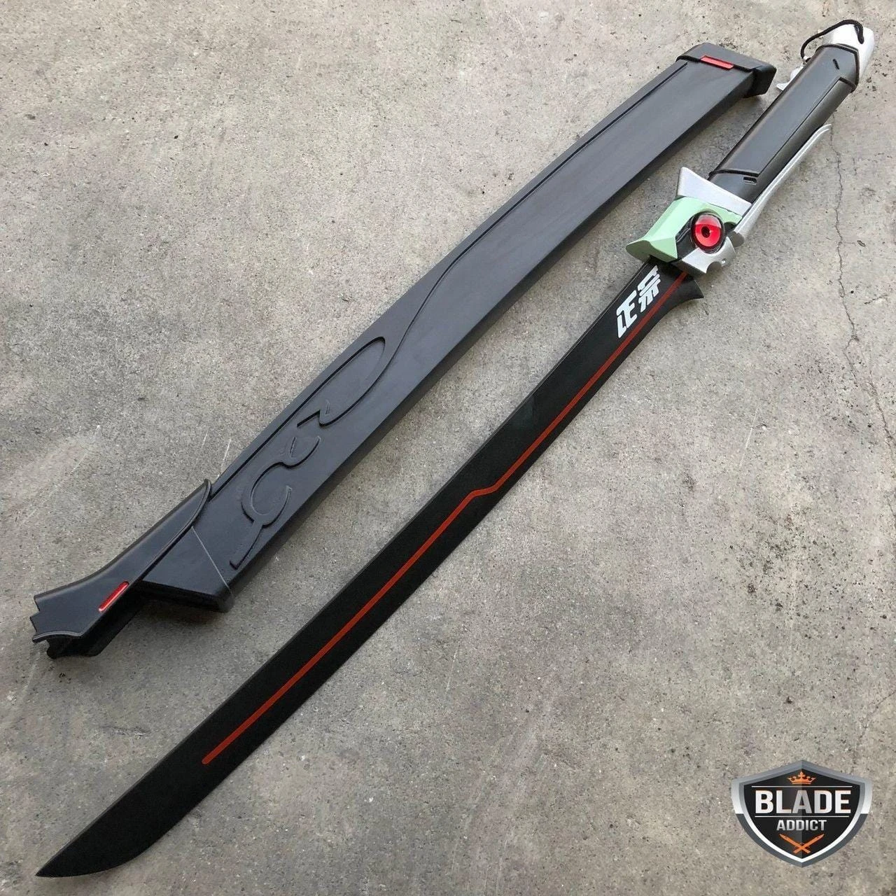 NEWON Game Overwatch Youth Genji Cosplay Sword 30" Metal OW Sword 6 NEWON Game Overwatch Youth Genji Cosplay Sword 30" Metal OW Sword - Image 4