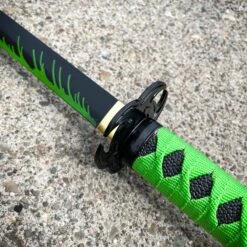 ZOMBIE HUNTER GREEN Katana NINJA SAMURAI Sword BIOHAZARD TSUBA -BLADE ADDICT Sales bladeaddictknives sword zombie hunter green katana ninja samurai sword biohazard tsuba 30156165251271