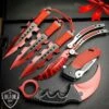 6PCRED TACTICAL SET -BLADE ADDICT Sales bladeaddictknives tactical set 6pc red tactical set 3904466649176