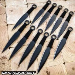12PC Black Ninja Throwing Knives For Sale Tactical