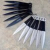 12PC Ninja Tactical Throwing Knife Set Black Silver -BLADE ADDICT Sales bladeaddictknives throwing knives 12pc ninja tactical throwing knife set black silver 324317380635