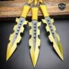 3PC Gold Kunai Throwing Knives -BLADE ADDICT Sales bladeaddictknives throwing knives 3pc gold kunai throwing knives 323856007195