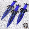 3Pc Kunai Throwing Knife Set W/Sheath BLUE 1 3Pc Kunai Throwing Knife Set W/Sheath BLUE -BLADE ADDICT Sales bladeaddictknives throwing knives 3pc kunai throwing knife set w sheath blue 324139909147