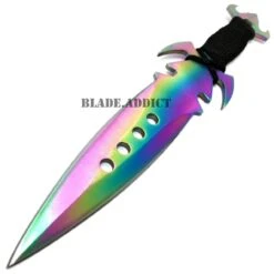 3Pc Real Kunai Throwing Knives W/Sheath Rainbow 6 3Pc Real Kunai Throwing Knives W/Sheath Rainbow -BLADE ADDICT Sales bladeaddictknives throwing knives 3pc real kunai throwing knives w sheath rainbow 324211277851