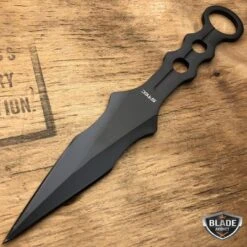 9" Ninja Tactical Naruto Kunai Karambit Throwing Neck Combat Knife -BLADE ADDICT Sales bladeaddictknives throwing knives black 9 ninja tactical naruto kunai karambit throwing neck combat knife 12463467331672