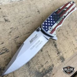 8" MTech American Flag Skull Spring Assisted Open Folding Pocket Knife -BLADE ADDICT Sales mtech pocket knives 8 mtech american flag skull spring assisted open folding pocket knife 15400462516312
