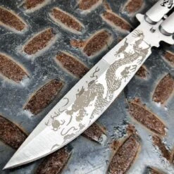 N/A Silver Dragon Striker Balisong Butterfly Knife 11 N/A Silver Dragon Striker Balisong Butterfly Knife -BLADE ADDICT Sales n a butterfly knife silver dragon striker balisong butterfly knife 13712003235928