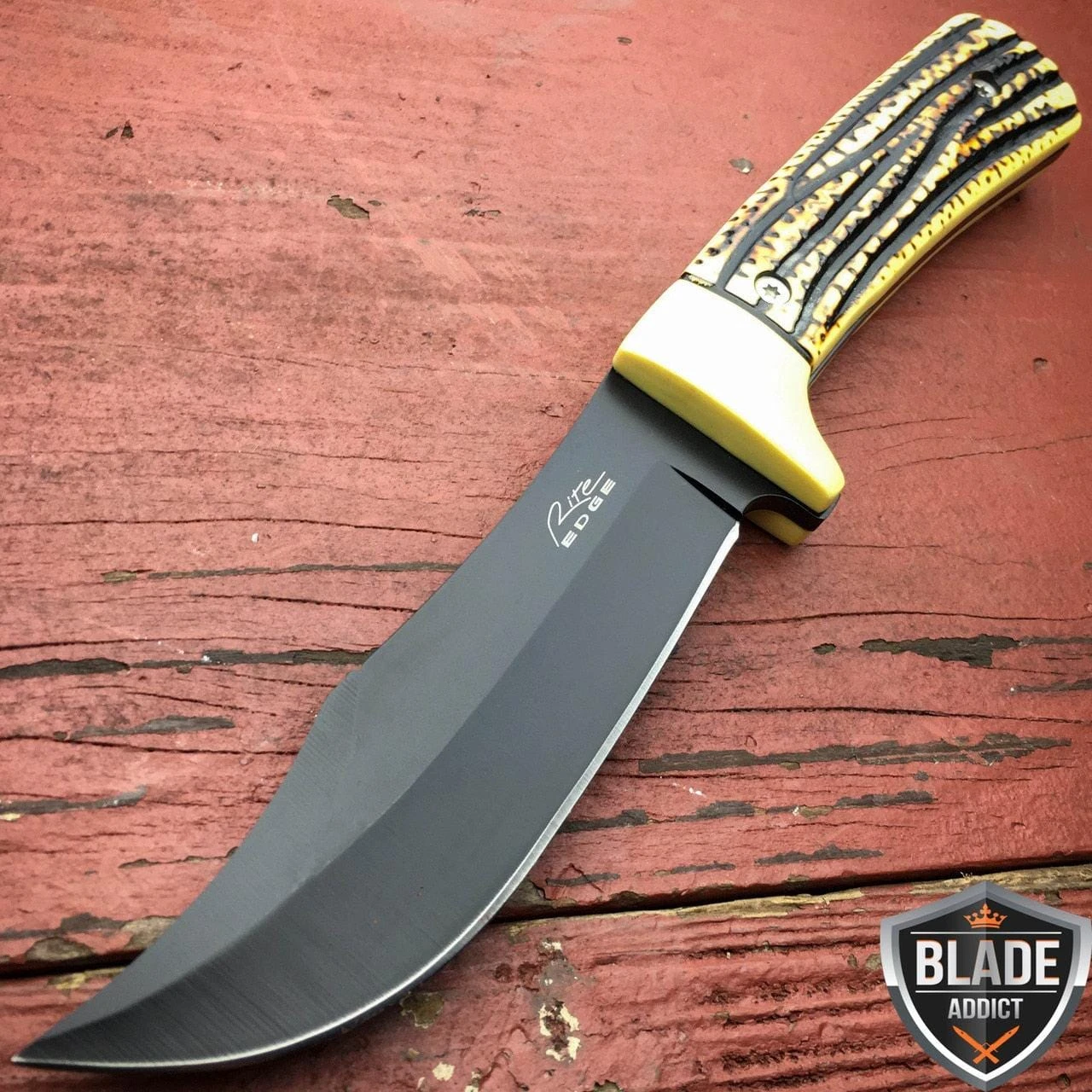 N/A 9.5'' Jig Bone Hunting Survival Skinning Fixed Blade Knife Full Tang Army Bowie 4 N/A 9.5'' Jig Bone Hunting Survival Skinning Fixed Blade Knife Full Tang Army Bowie - Image 2