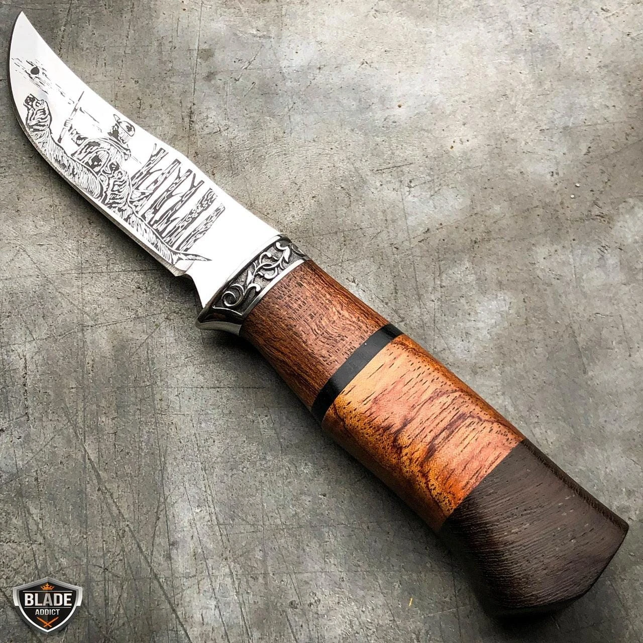 N/A 9'' Hunting Survival Skinner Fishing Fixed Blade W/ Wood Handle 5 N/A 9'' Hunting Survival Skinner Fishing Fixed Blade W/ Wood Handle - Image 3