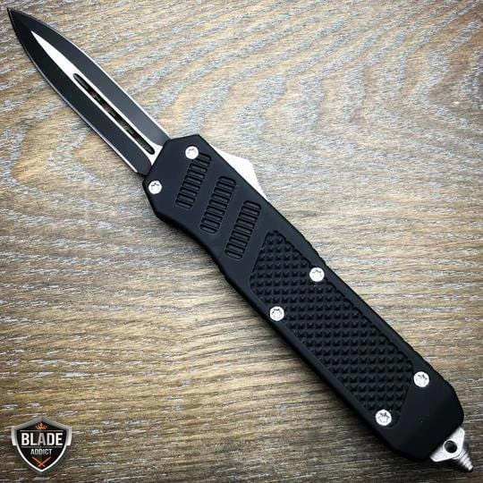 N/A Black Phantom OTF Dual Action Pocket Knife 4 N/A Black Phantom OTF Dual Action Pocket Knife - Image 2