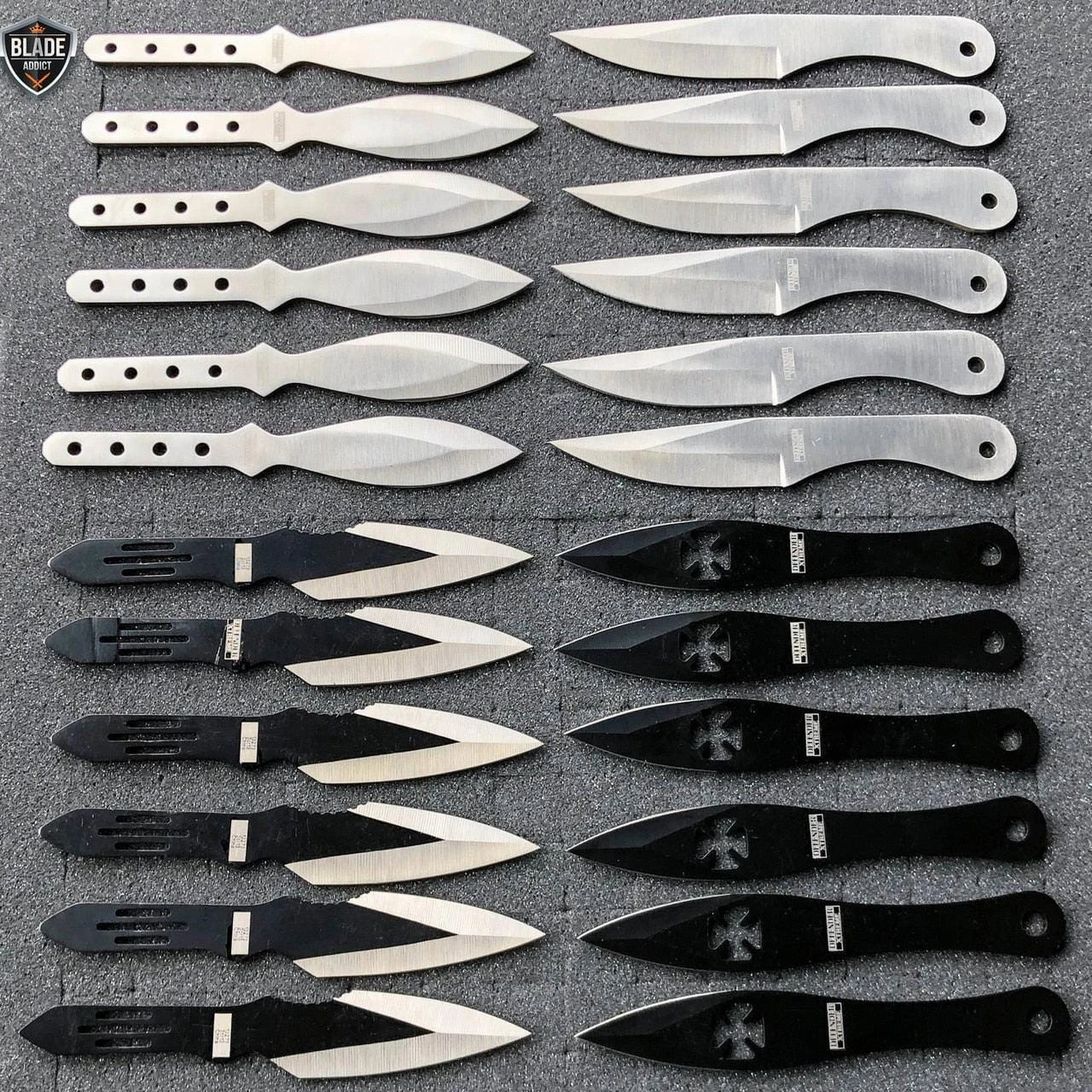 N/A 24PC MIXED Ninja Hunting KNIVES Naruto Kunai Throwing Knife Set 3 N/A 24PC MIXED Ninja Hunting KNIVES Naruto Kunai Throwing Knife Set