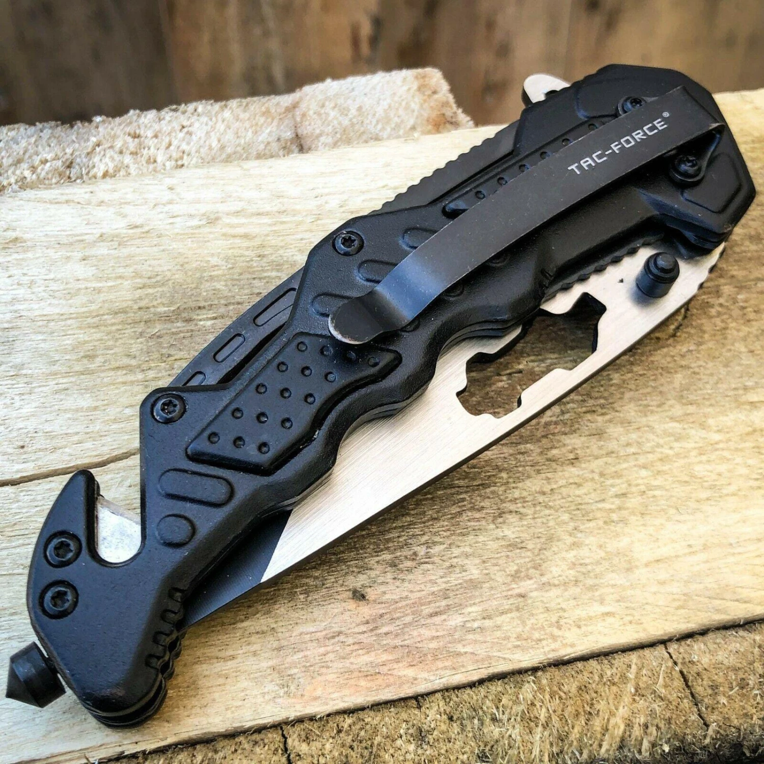 8.25" Tac-Force TANTO Rescue Spring Open Assisted Pocket Knife 6 8.25" Tac-Force TANTO Rescue Spring Open Assisted Pocket Knife - Image 4