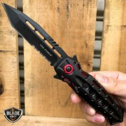 TAC FORCE Spring Assisted Open TANTO Folding Tactical Pocket Knife -BLADE ADDICT Sales tac force pocket knives black w red tac force spring assisted open tanto folding tactical pocket knife 15400461631576